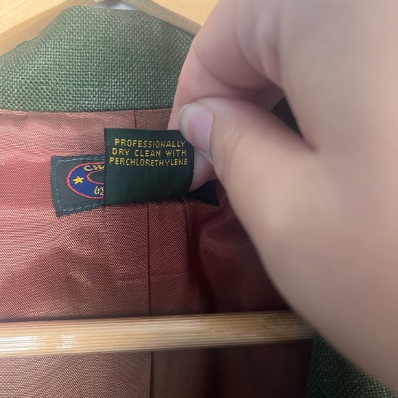 Vintage Charter club 100% linen green double button blazer size 12 - Picture 4 of 7